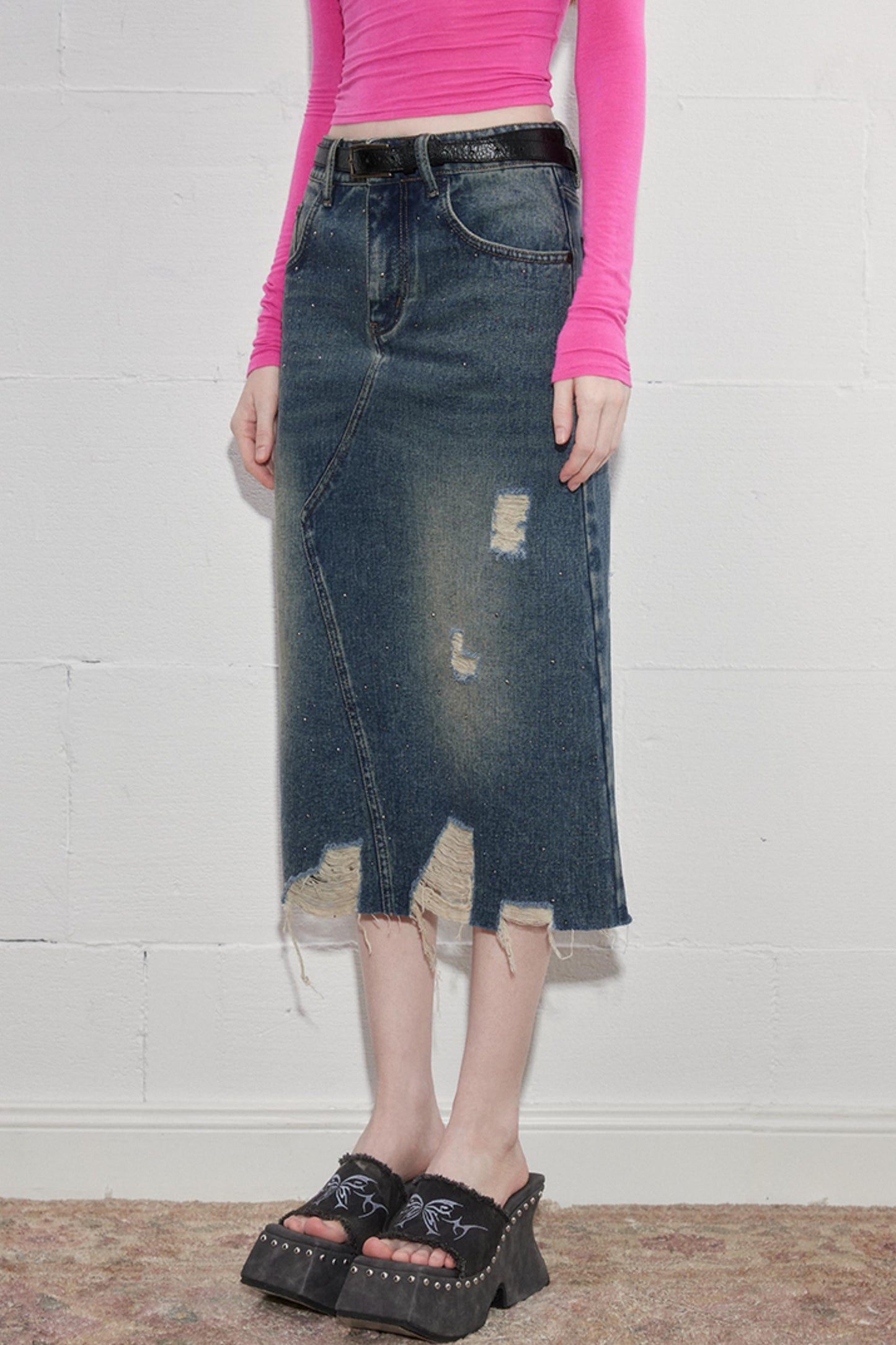 Modern Design Denim Skirt