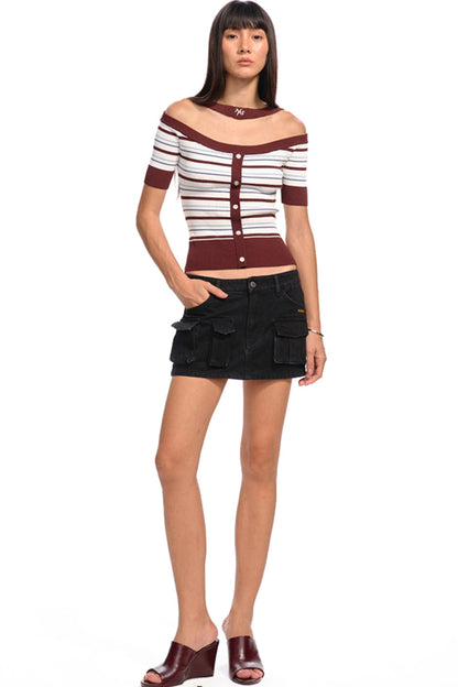Slim Striped Mousse Tee