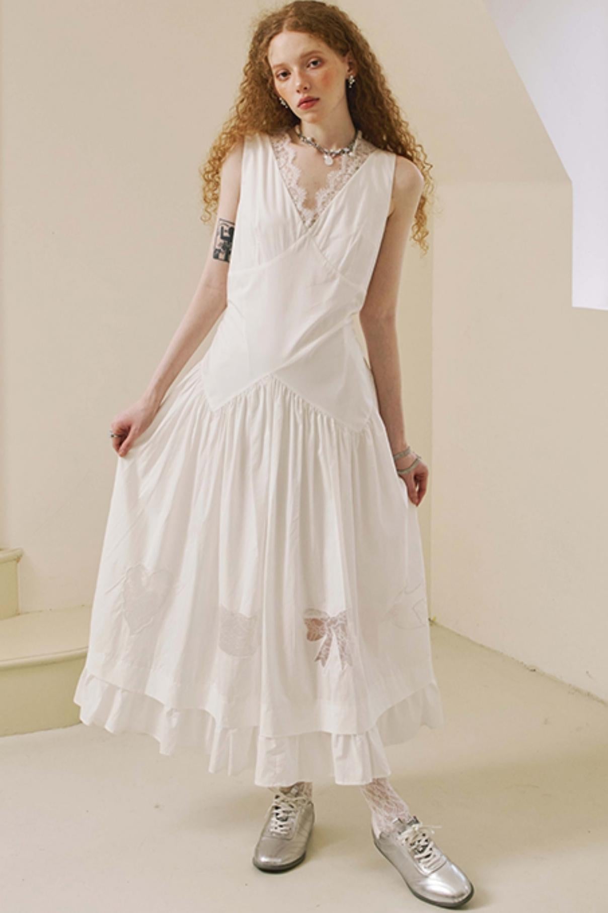 Elegant Lace V-Neck Dress