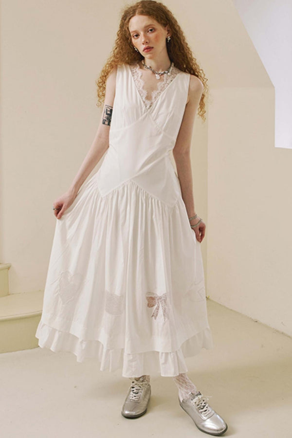 Elegant Lace V-Neck Dress