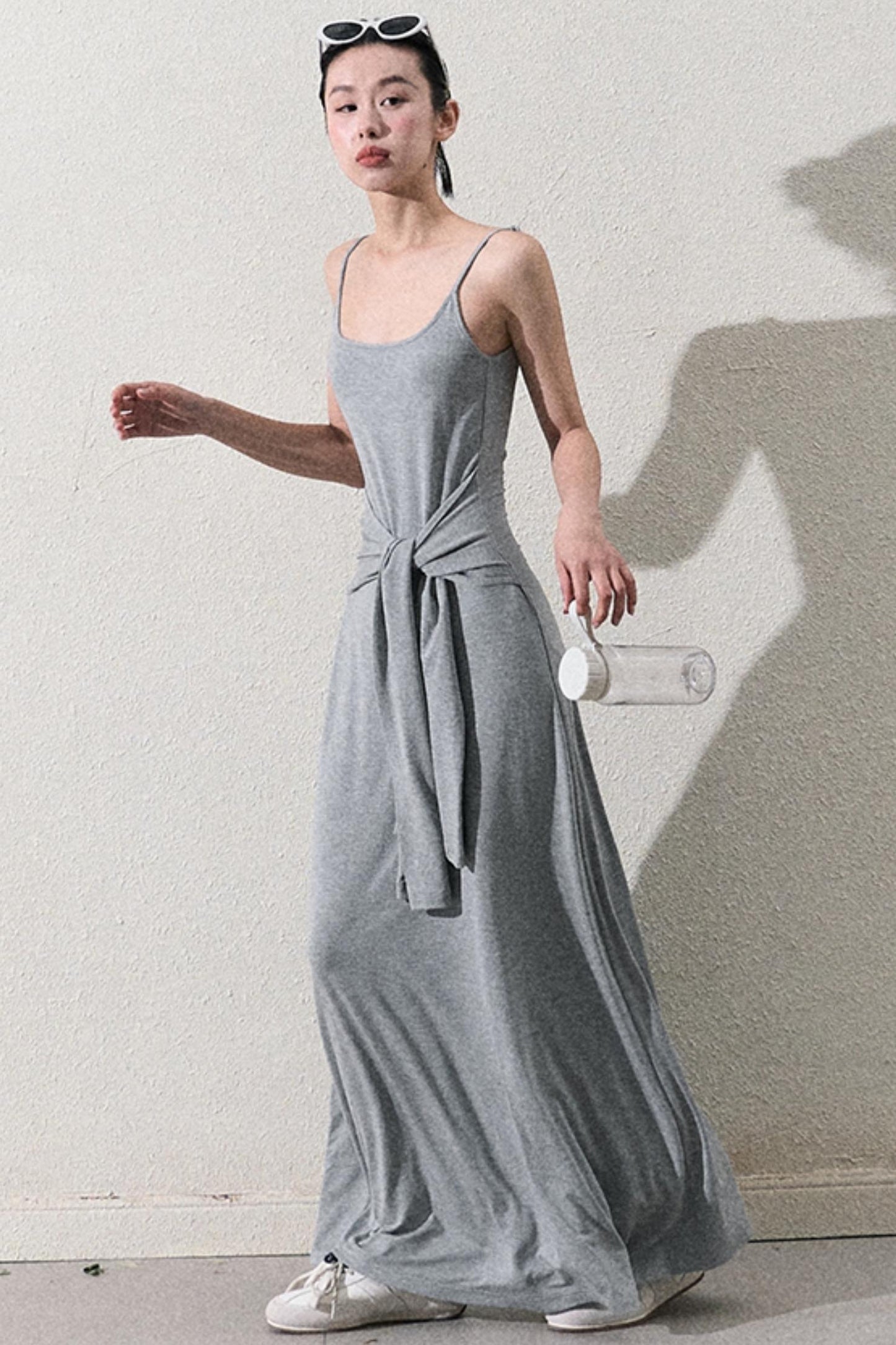 Slim Waist Knit Strap Dress