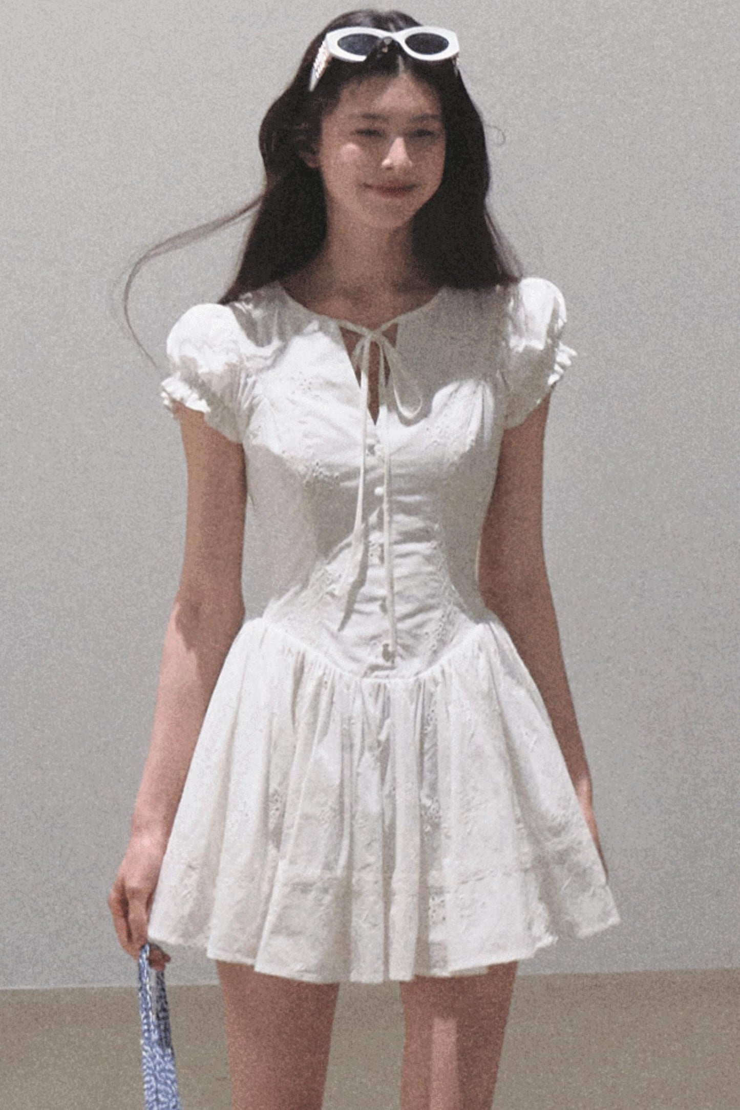 Lovefall Embroidered Cotton Tea Dress