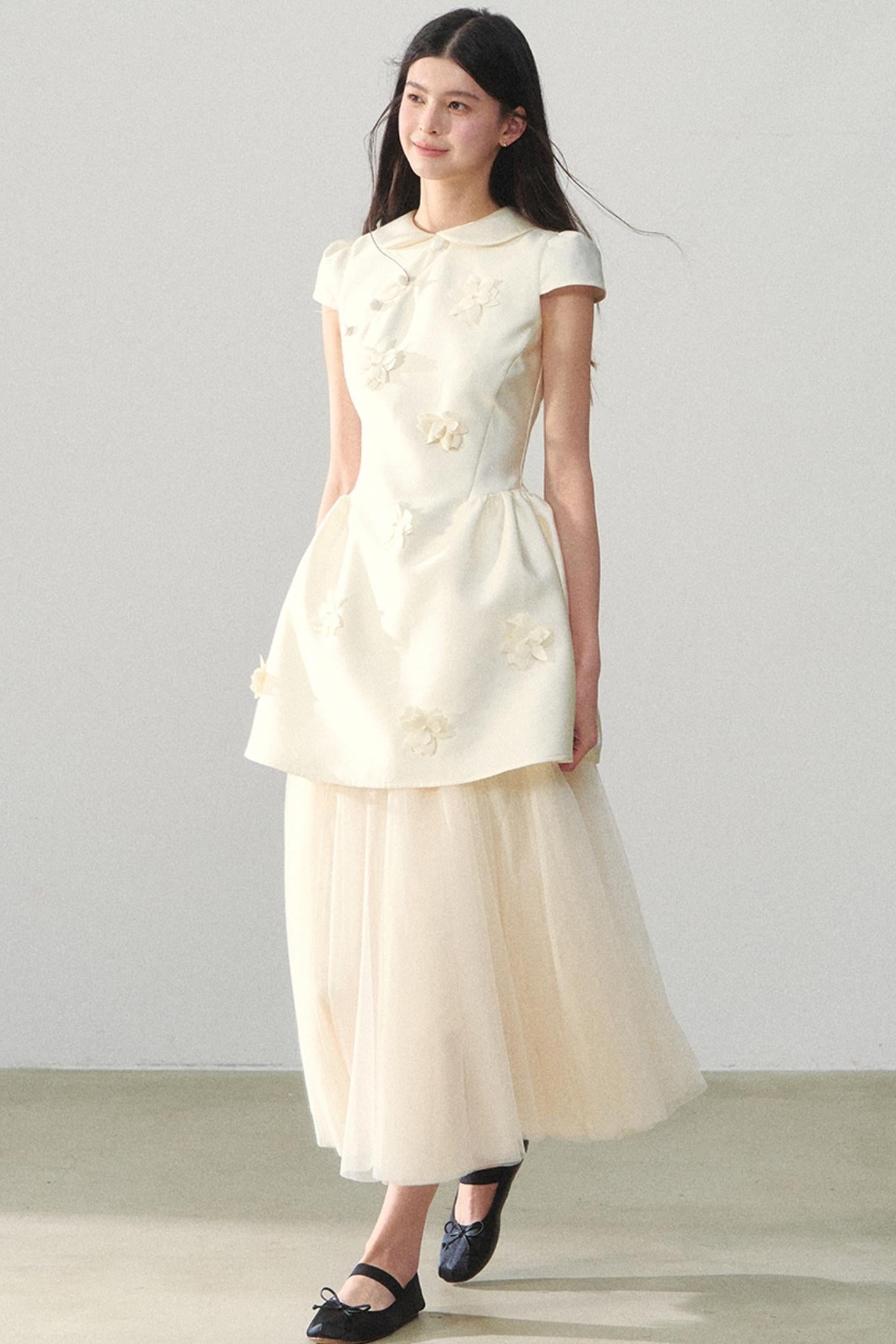 Floral Maiden Poncho Dress