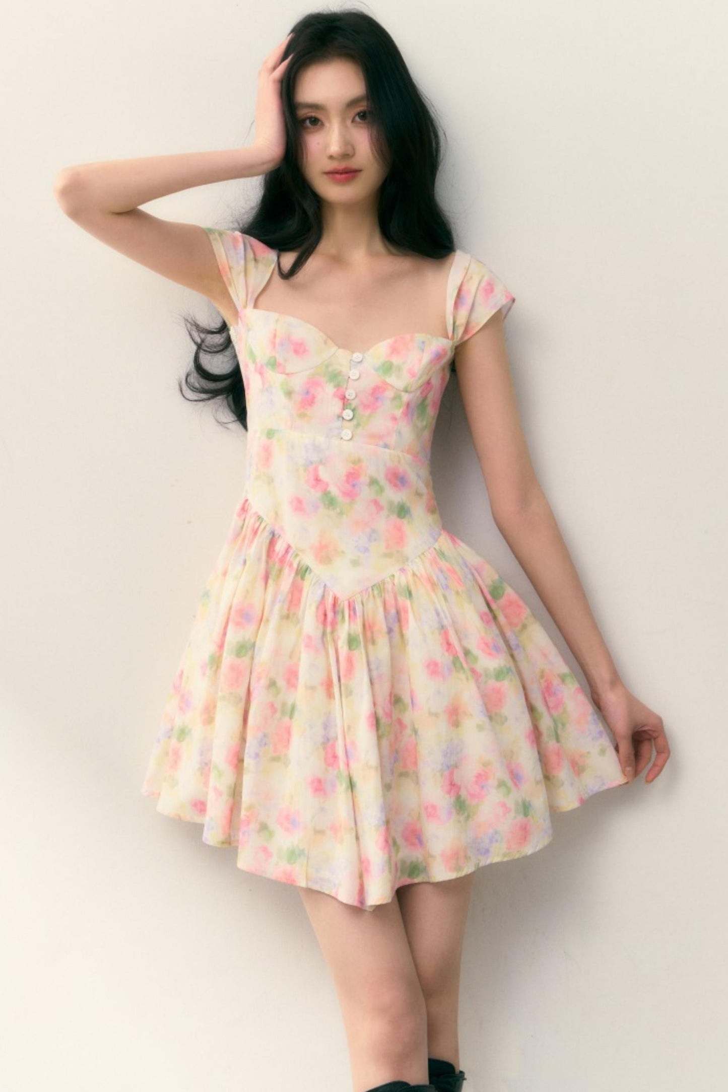 Floral Charm Wrap Dress