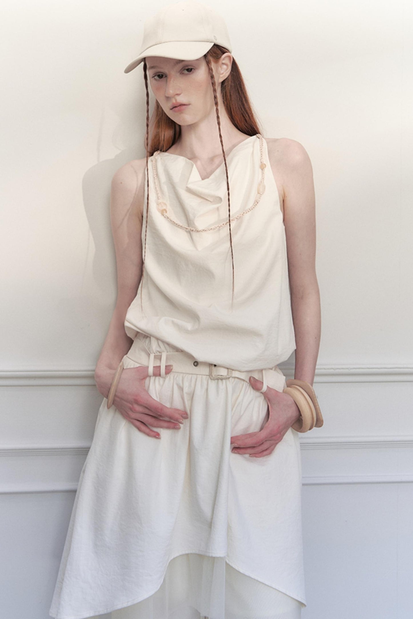 Beige Mesh Tea Dress