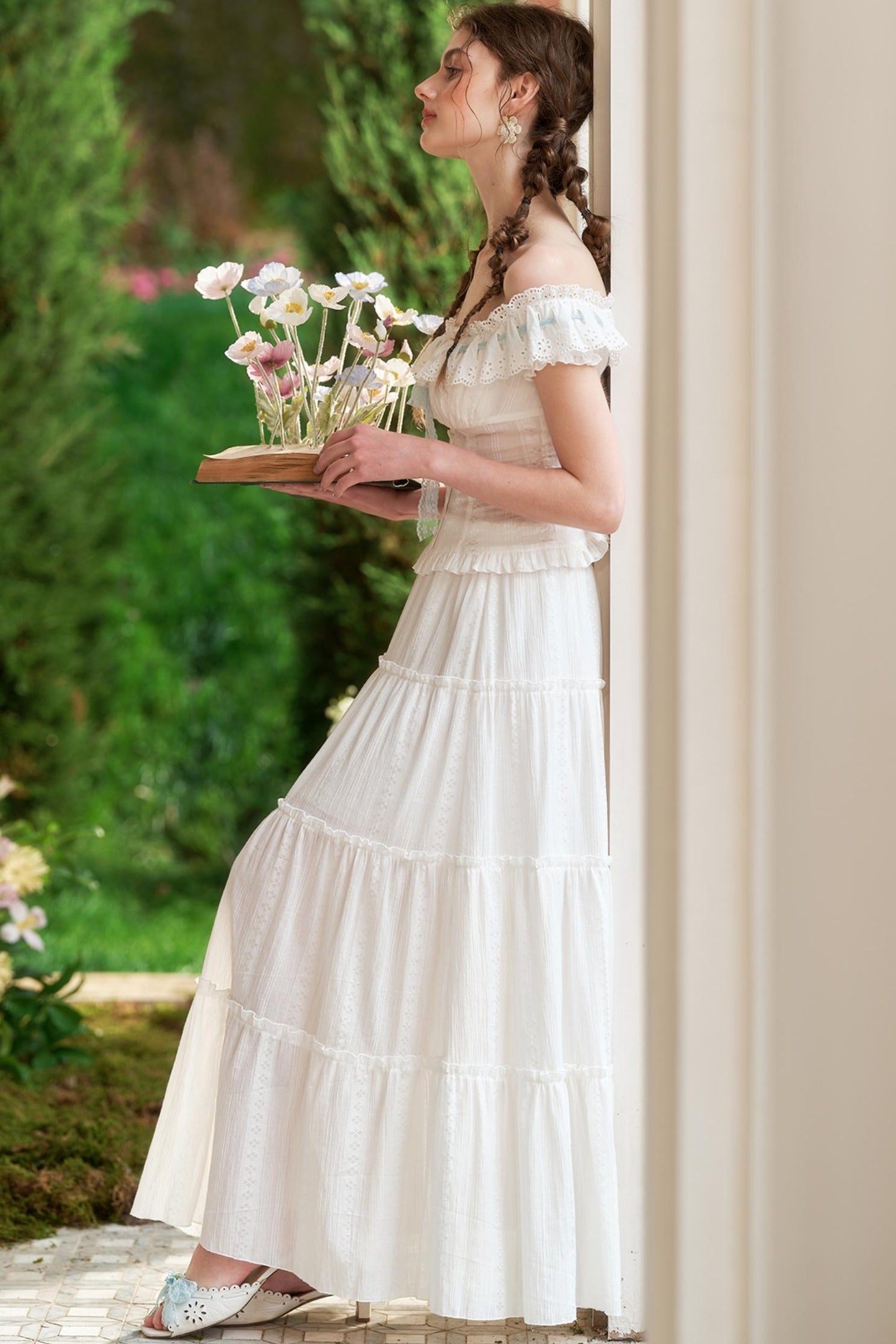 Chic Lace Summer Maxi Skirt Set-Up