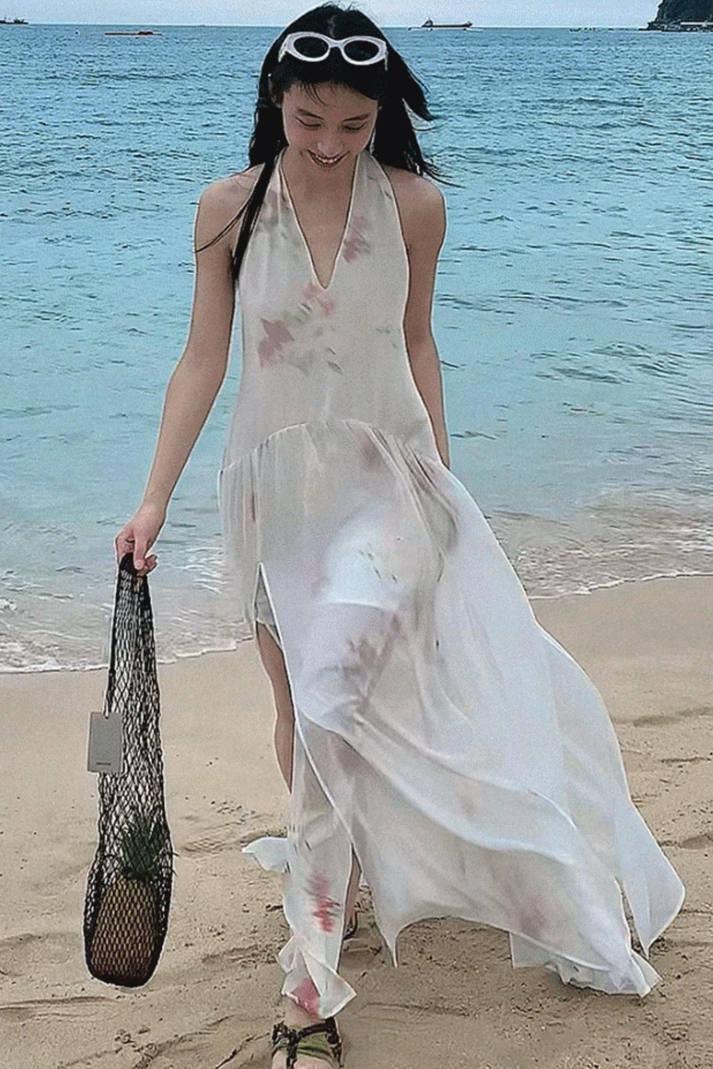 Serene Summers Halter Dress