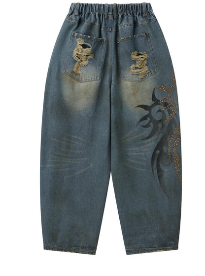 Distressed Denim Jeans
