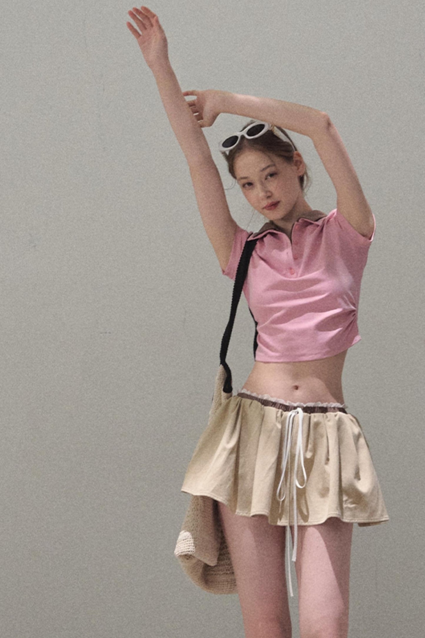 Vintage Lace Poncho Polo Skirt Set-Up