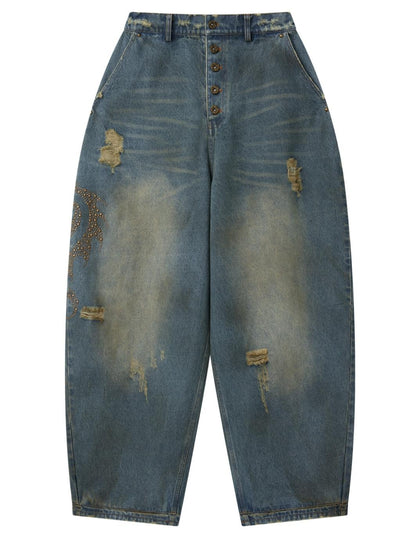 Distressed Denim Jeans