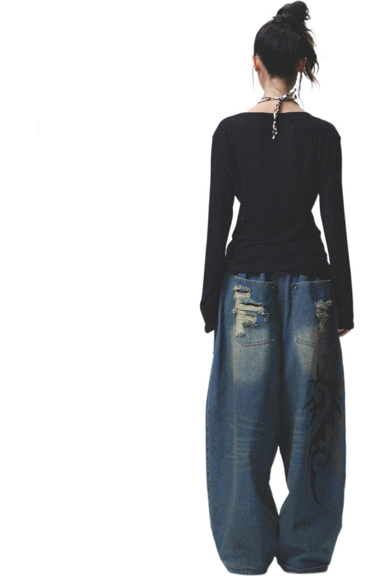 Distressed Denim Jeans