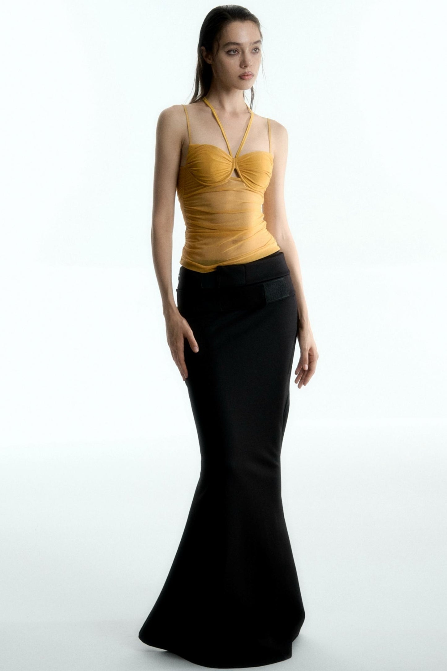 Mesh Halter Corset Top