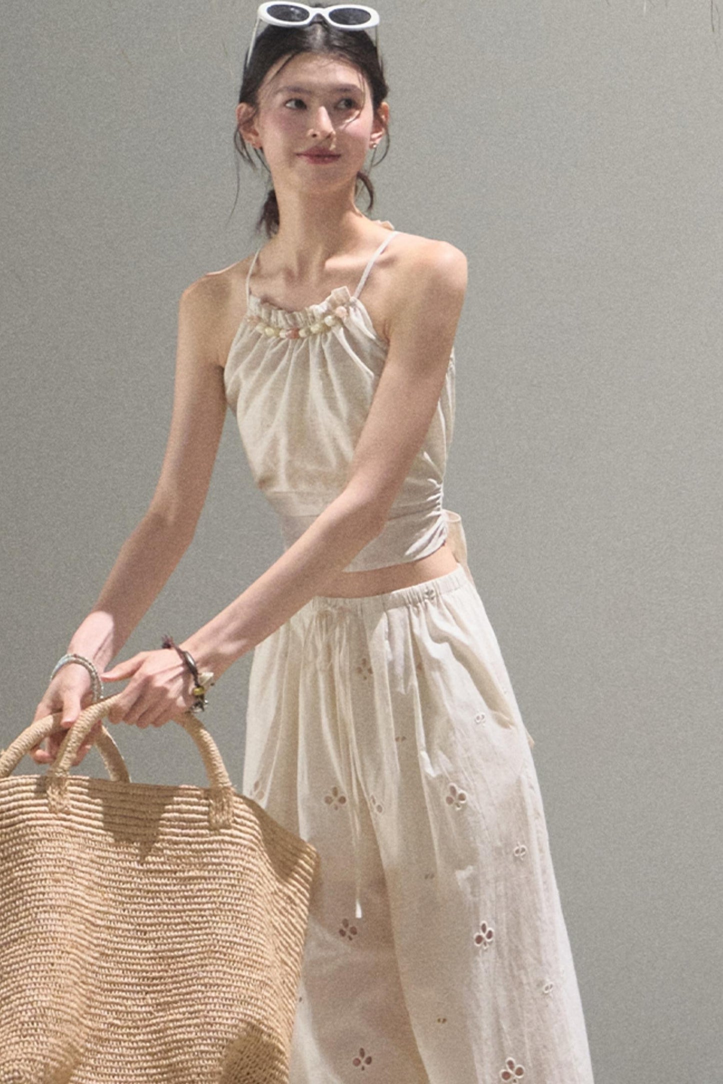 Self-Love Embroidered Summer Pants