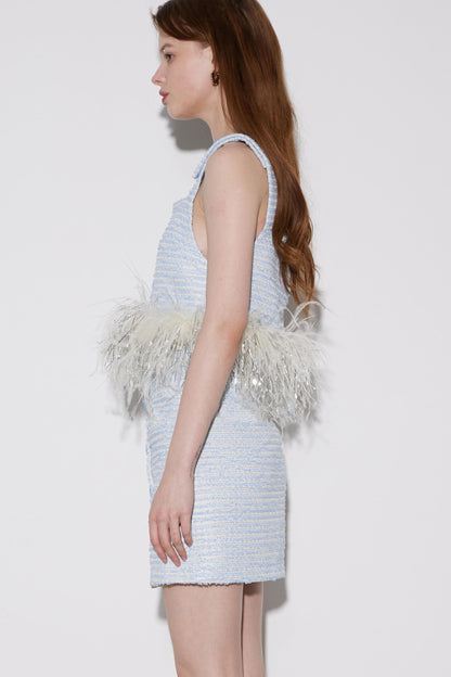 Luxe Tweed Silk Ensemble Top Set-Up