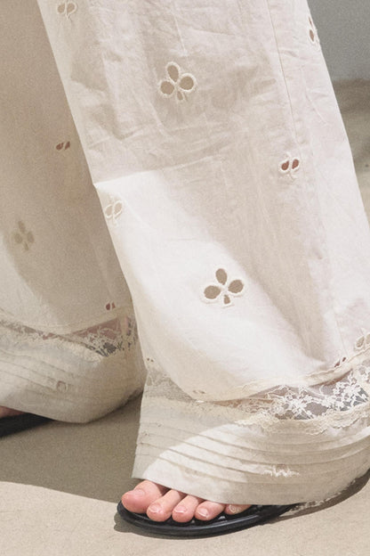 Self-Love Embroidered Summer Pants