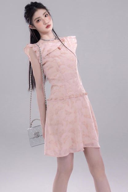 Floral Pink A-Line Dress