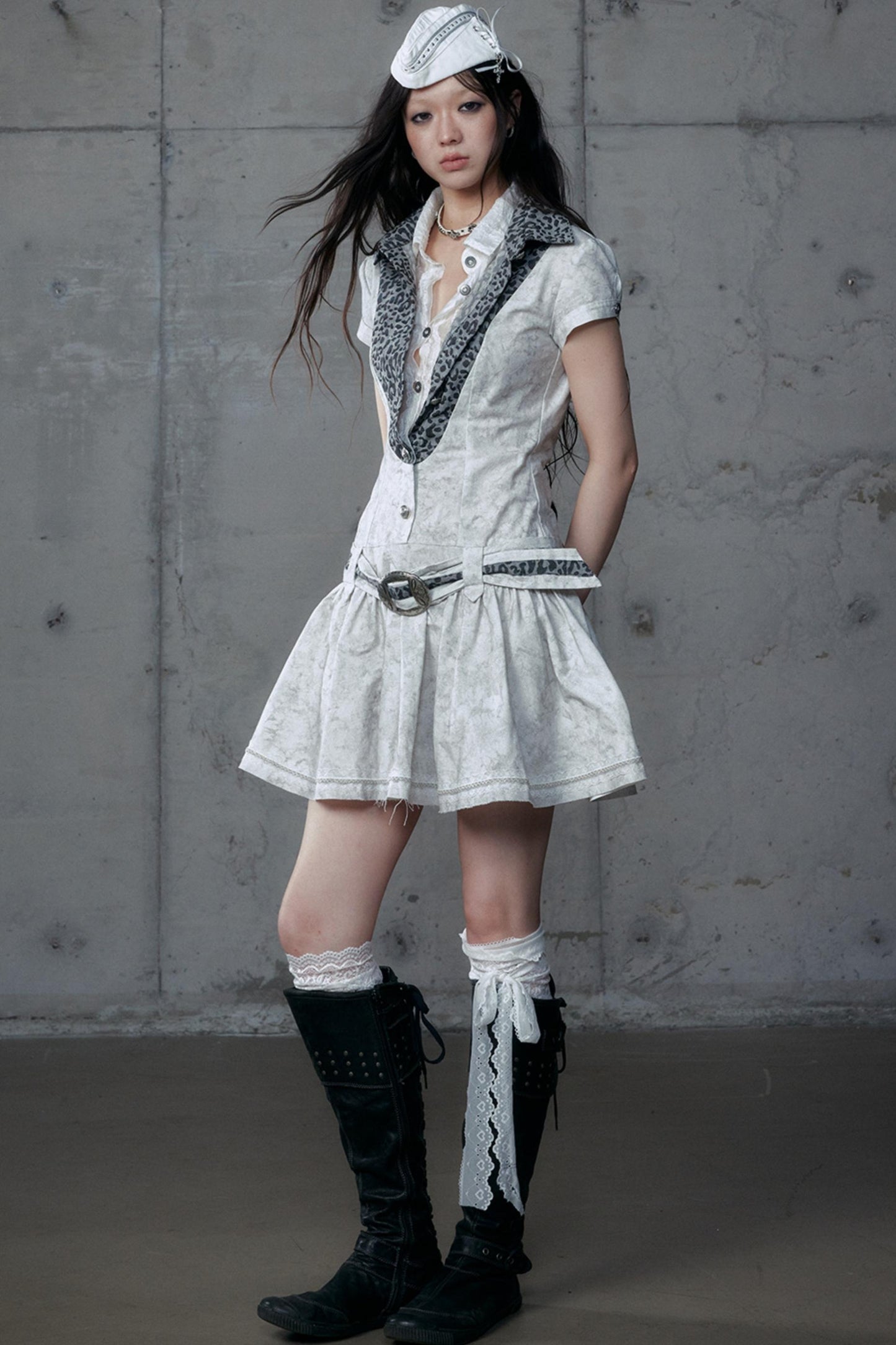 Vintage Patchwork Shirt Dress