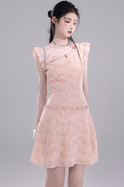 Floral Pink A-Line Dress