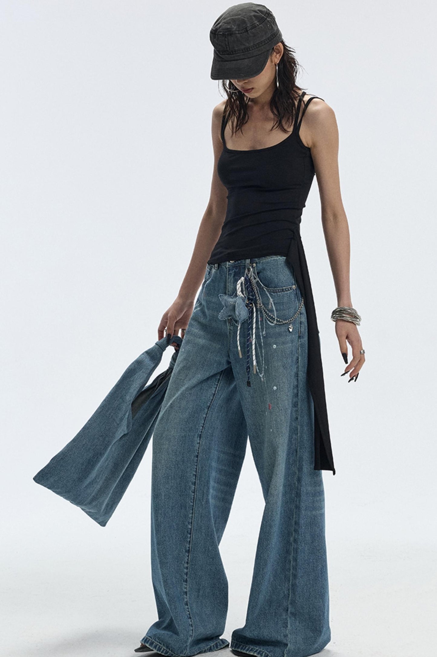 Ocean Chain Loose Womens Jeans