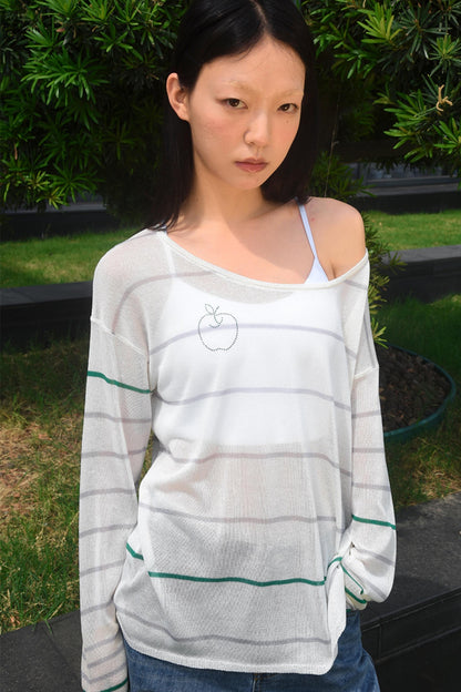 Striped Apple Hoodie