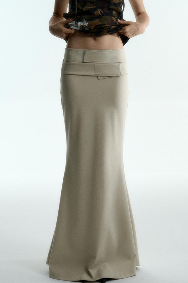 Dual-Tone Fishtail Skirt