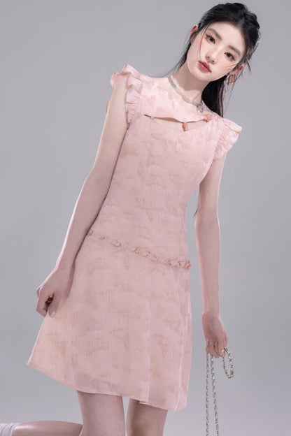 Floral Pink A-Line Dress