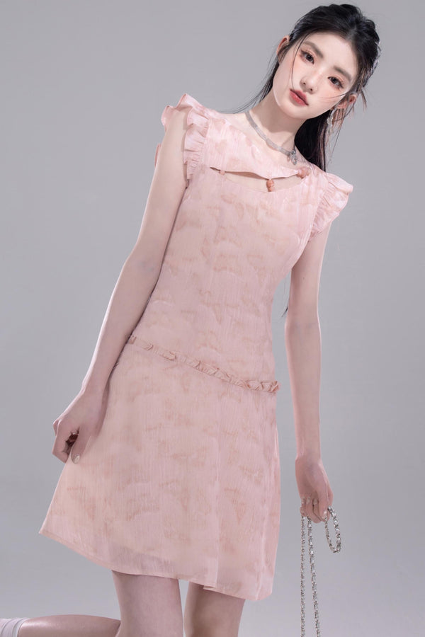 Floral Pink A-Line Dress