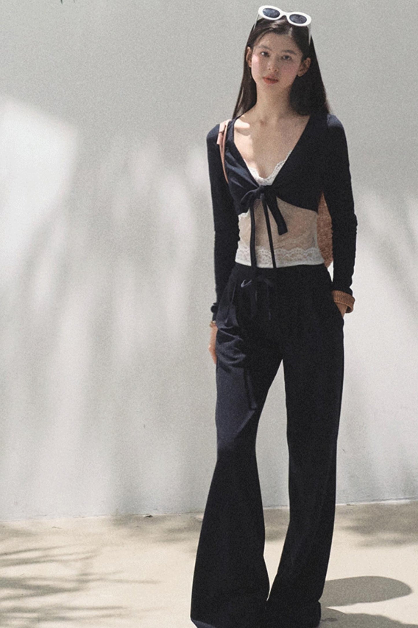 Cotton V-Neck Wide Leg Set-Up