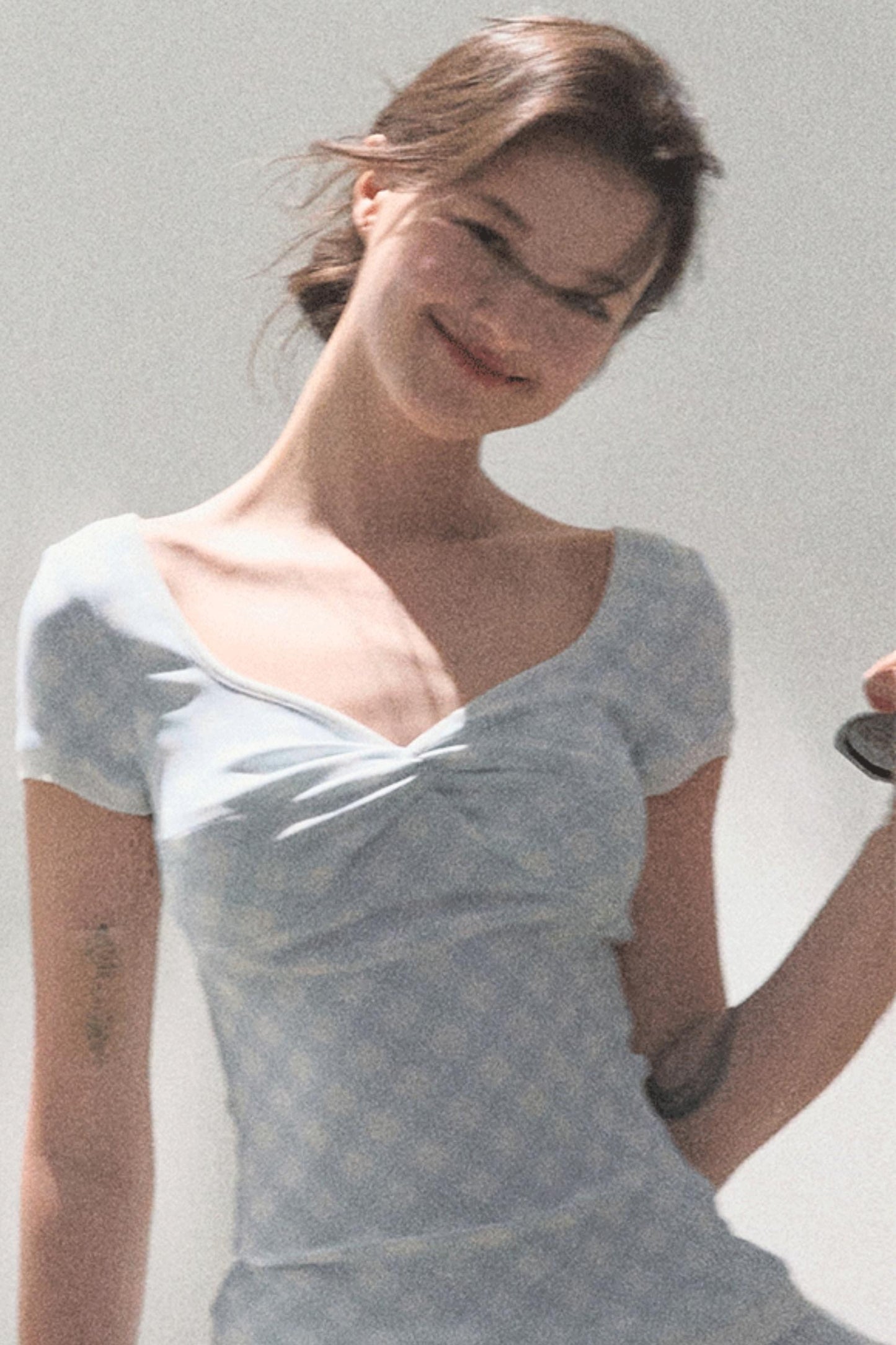 Slimming Checkered Tee