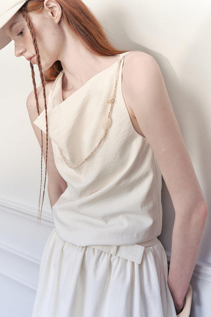 Beige Mesh Tea Dress