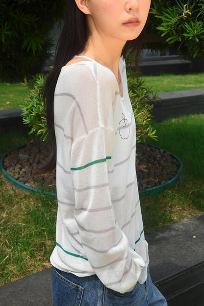 Striped Apple Hoodie