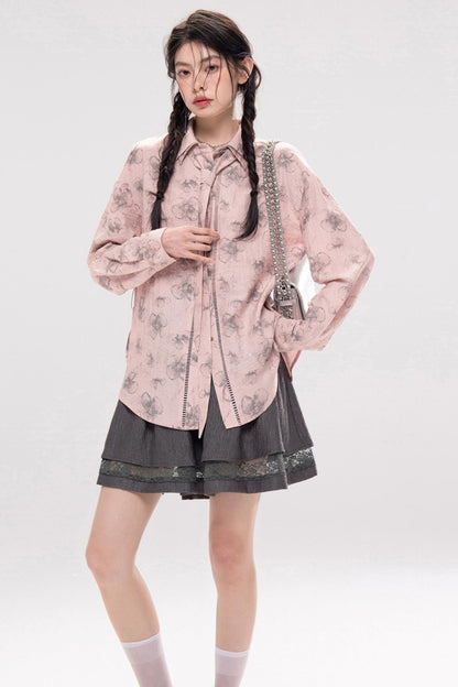 Cherry Blossom Layered Shirt