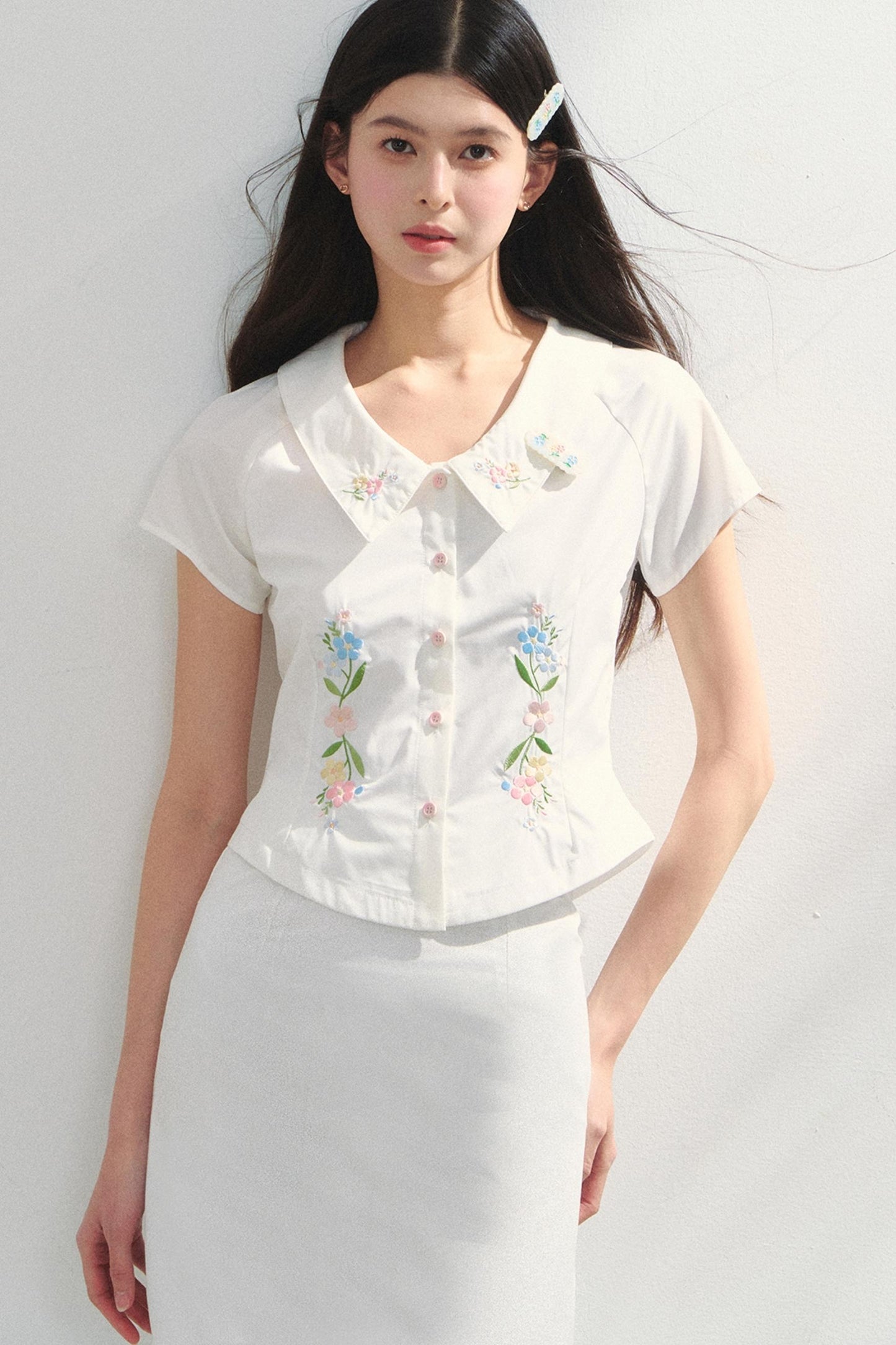 Floral Shirt & Skirt Set-Up