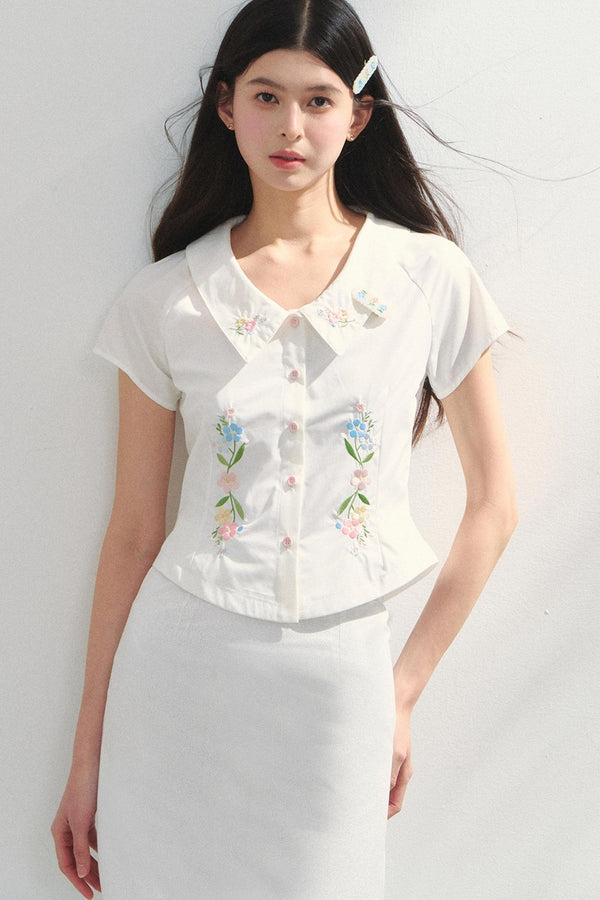 Floral Shirt & Skirt Set-Up