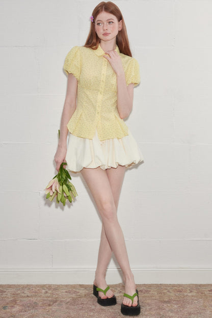 Sweetheart Puff Sleeve Shirt