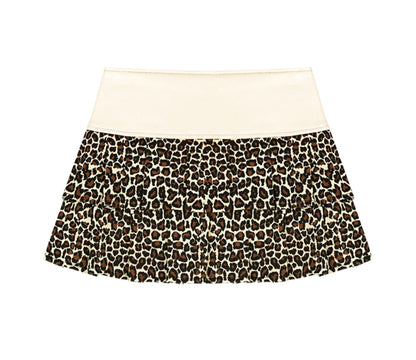 Original Light Layered Leopard Print Skirt Set-Up