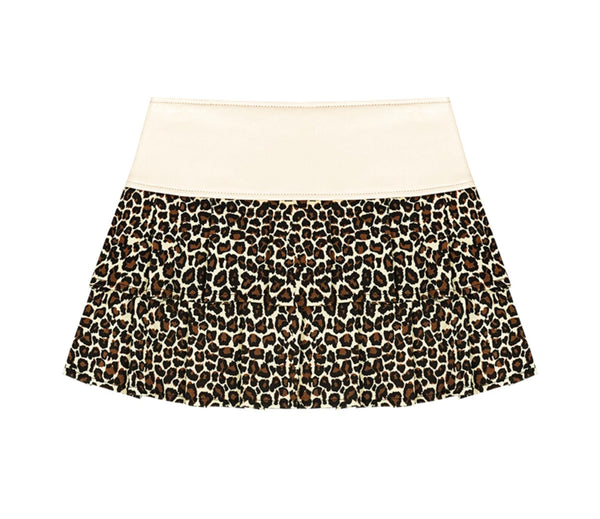 Original Light Layered Leopard Print Skirt Set-Up