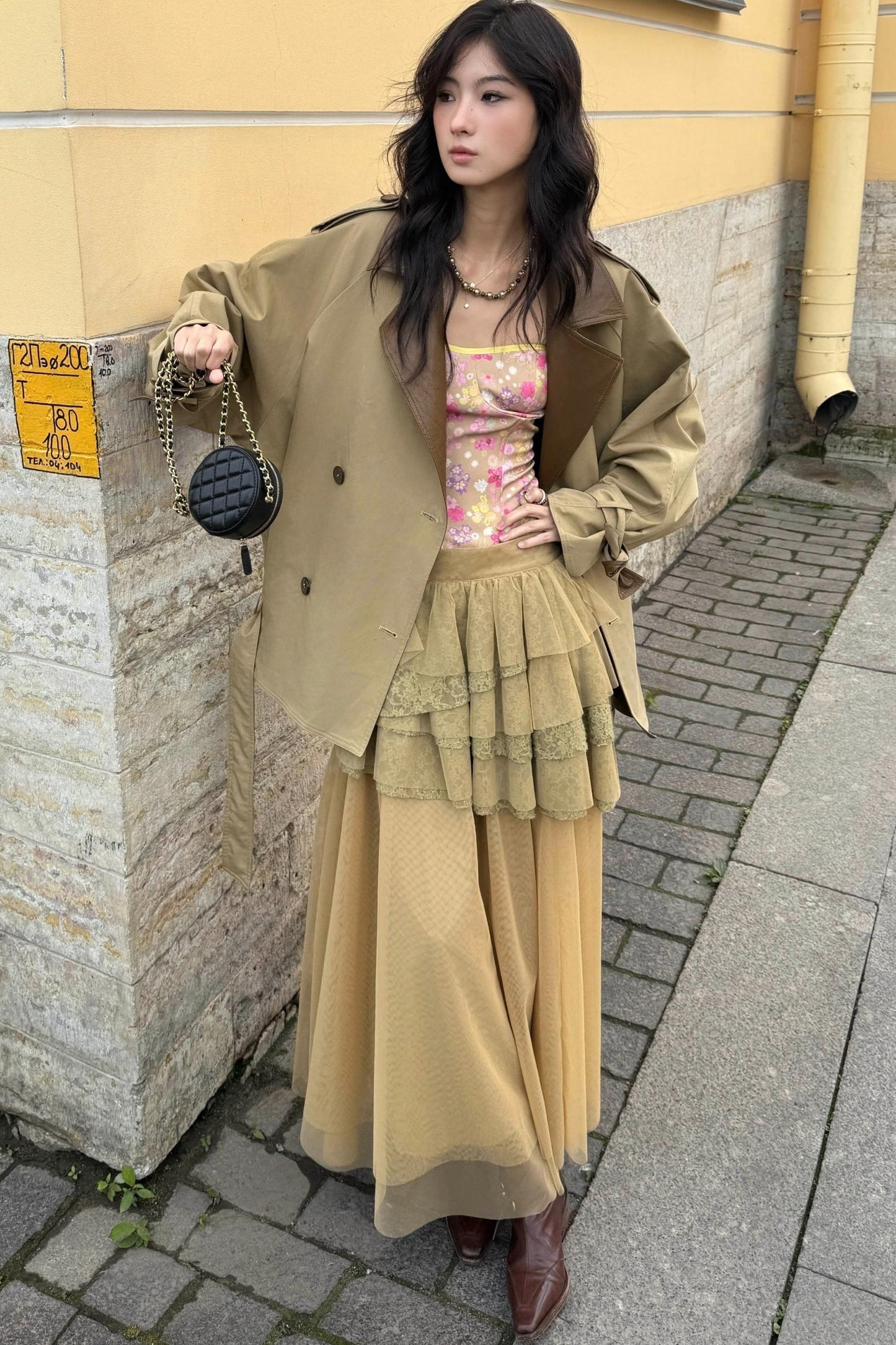 Vintage Irregular Mesh Cake Skirt