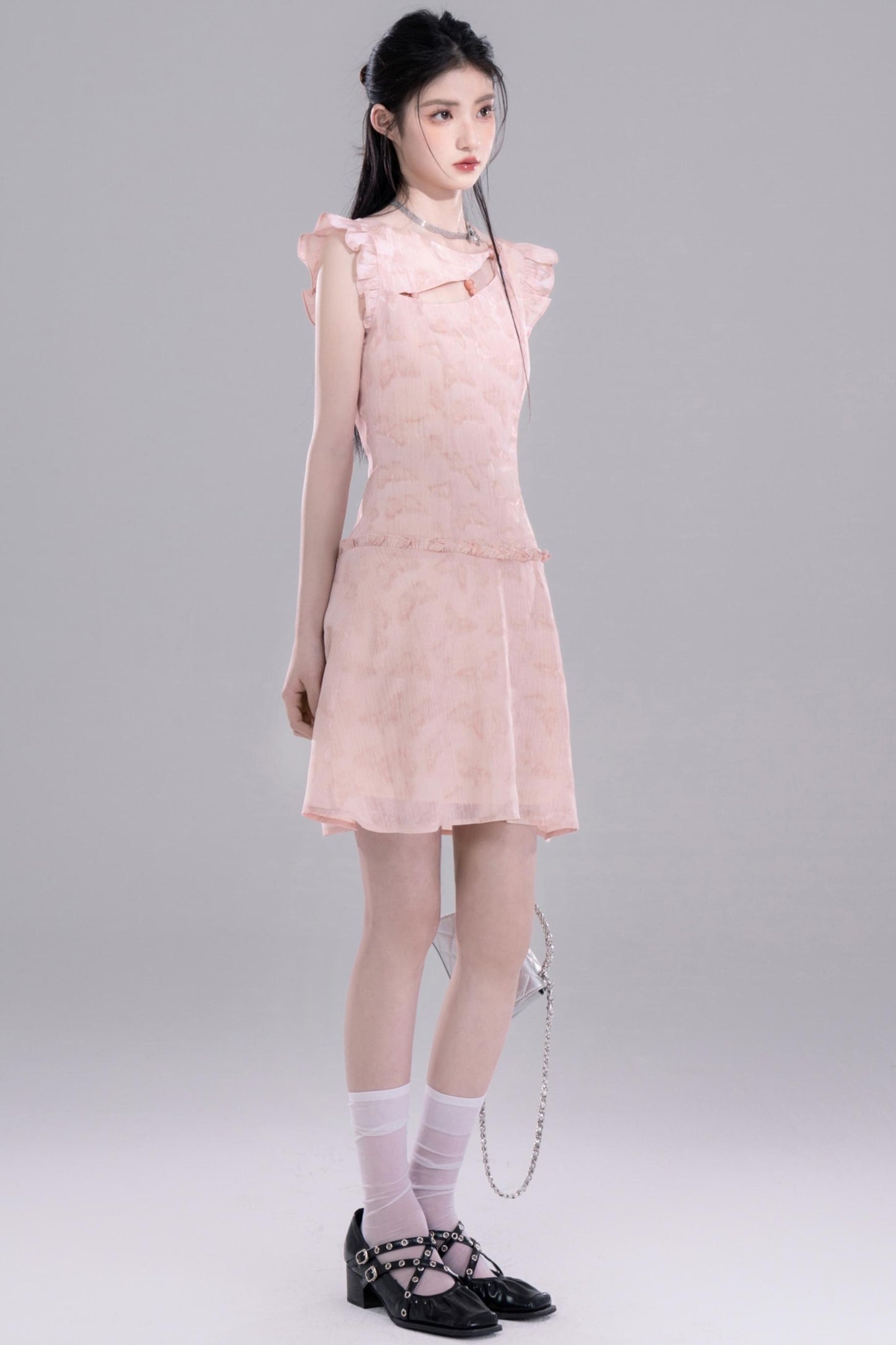 Floral Pink A-Line Dress