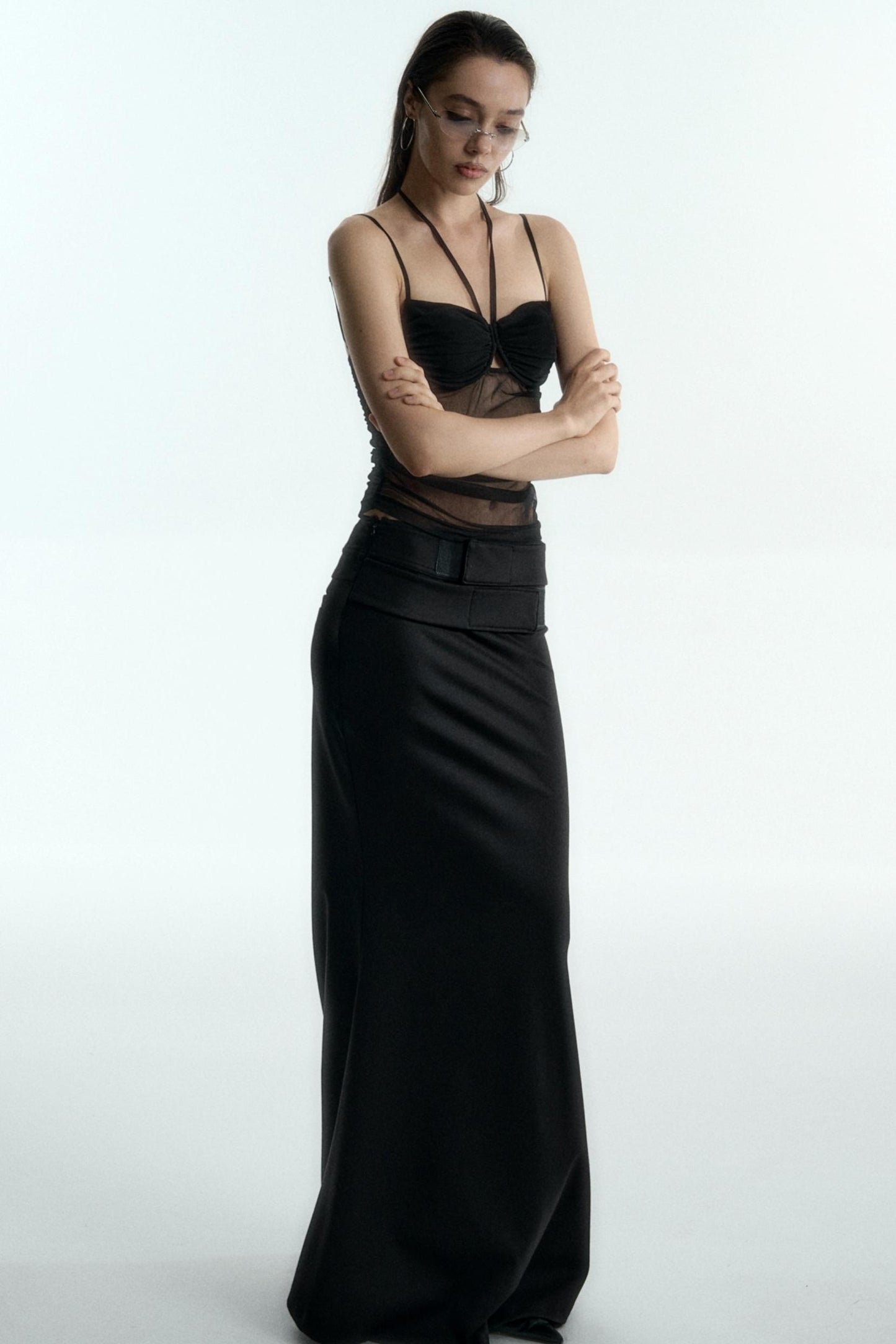 Dual-Tone Fishtail Skirt