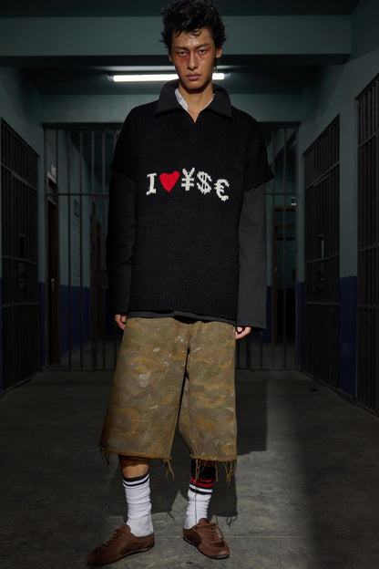 Street Two-Tone Knitted Vest