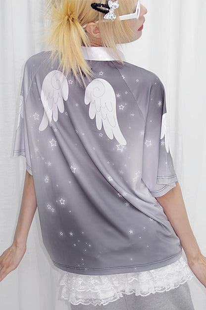 Printed Raglan Sleeve T-Shirt