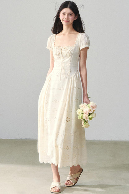 Embroidered Vacation Dress