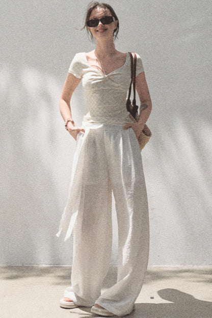 Slimming Checkered Tee