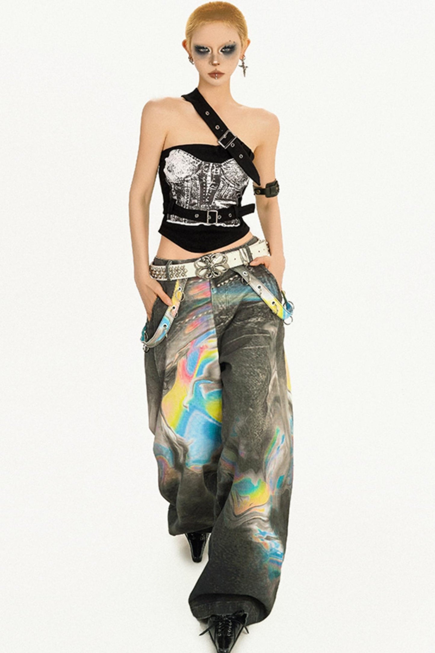 American Retro Color Smudge Jeans