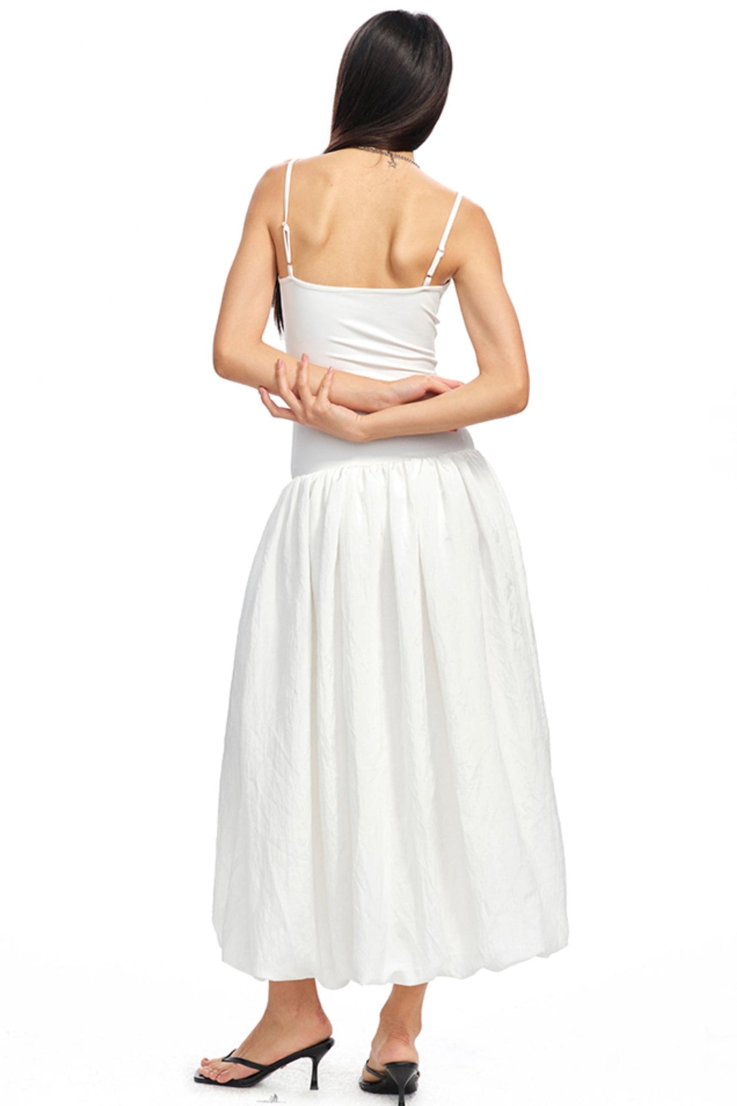 Color-Block Halter Maxi Dress