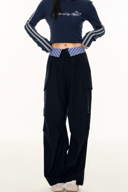 Blue Plaid Work Pants