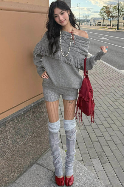 Vintage Wool Cable Sweater Set-Up