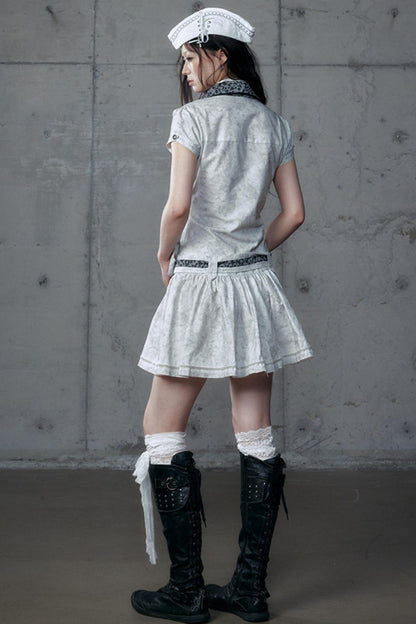 Vintage Patchwork Shirt Dress