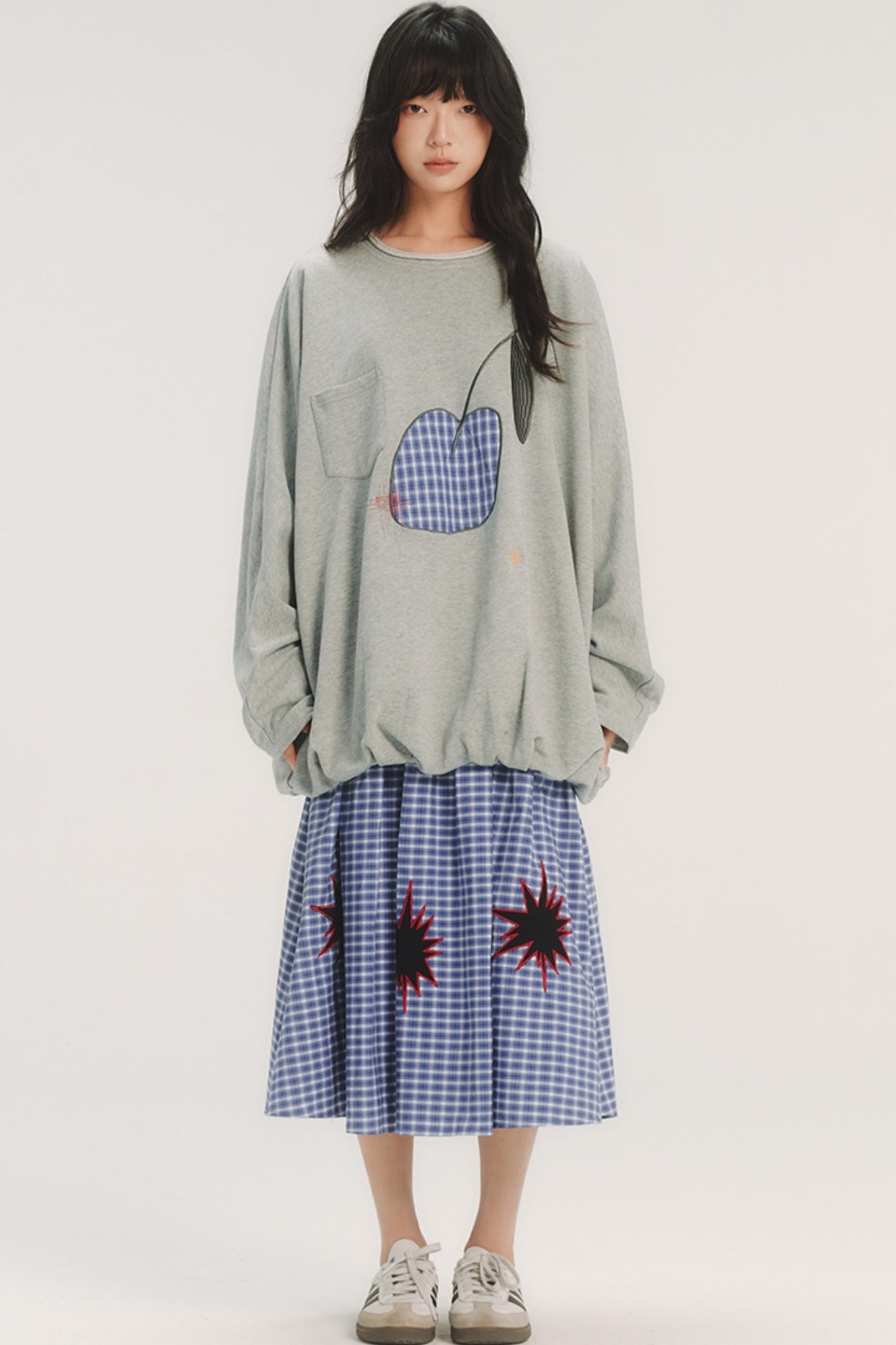 Patchwork Embroidery Sweatshirt